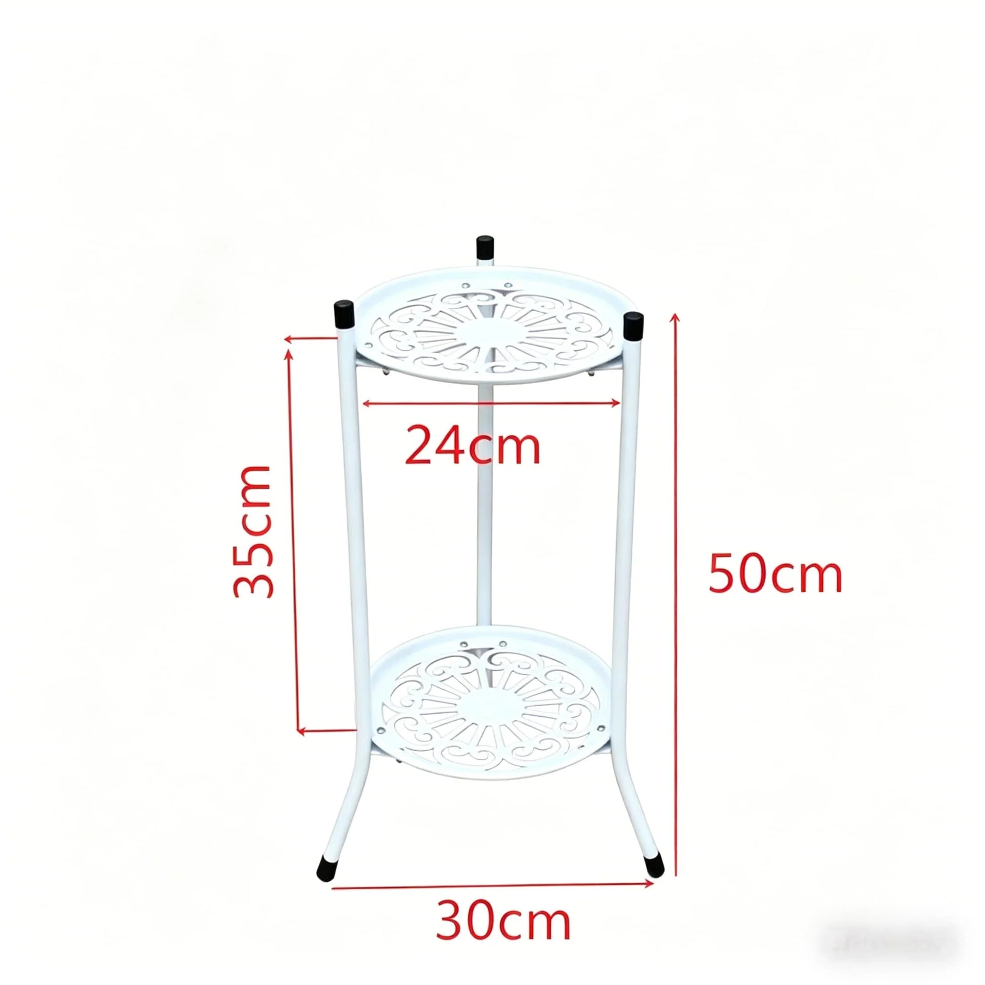 1 Pack, 2-Tiered Tall Plant Stand Metal Plant Shelfsupports Rack for Indoor Outdoor Home Decoration