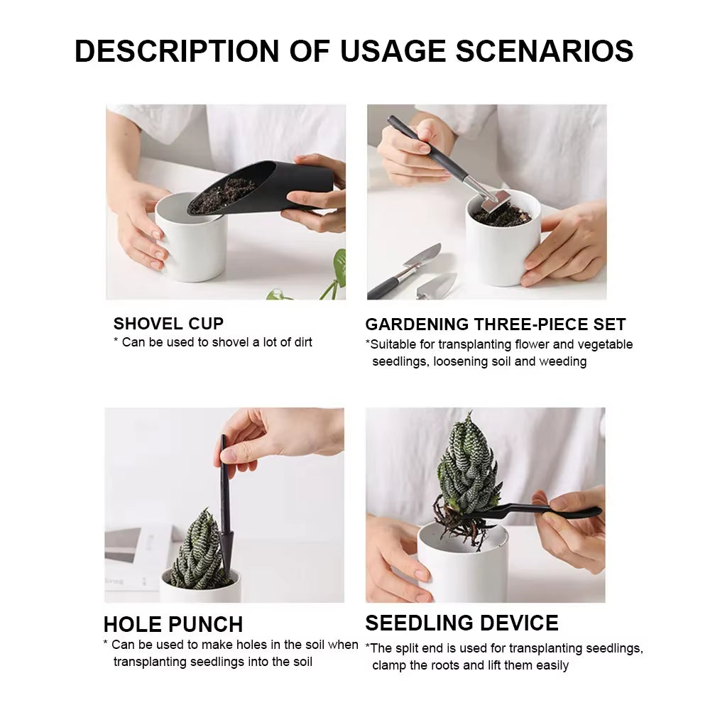 5/8/13Pcs Garden Planter Kit Succulent Plants Tools Mini Garden Hand Tools Set Indoor Bonsai Miniature Transplant Seedling Tool