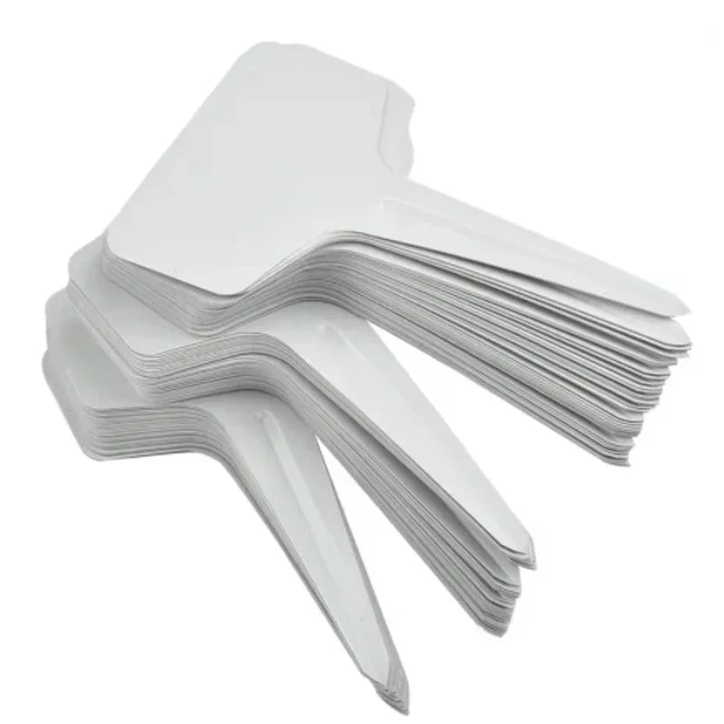 100/50Pcs Horticultural Labels Plastic Planting Plant Labels Planting Signs Three-Dimensional Labels Flower Labels/T-Type Labels