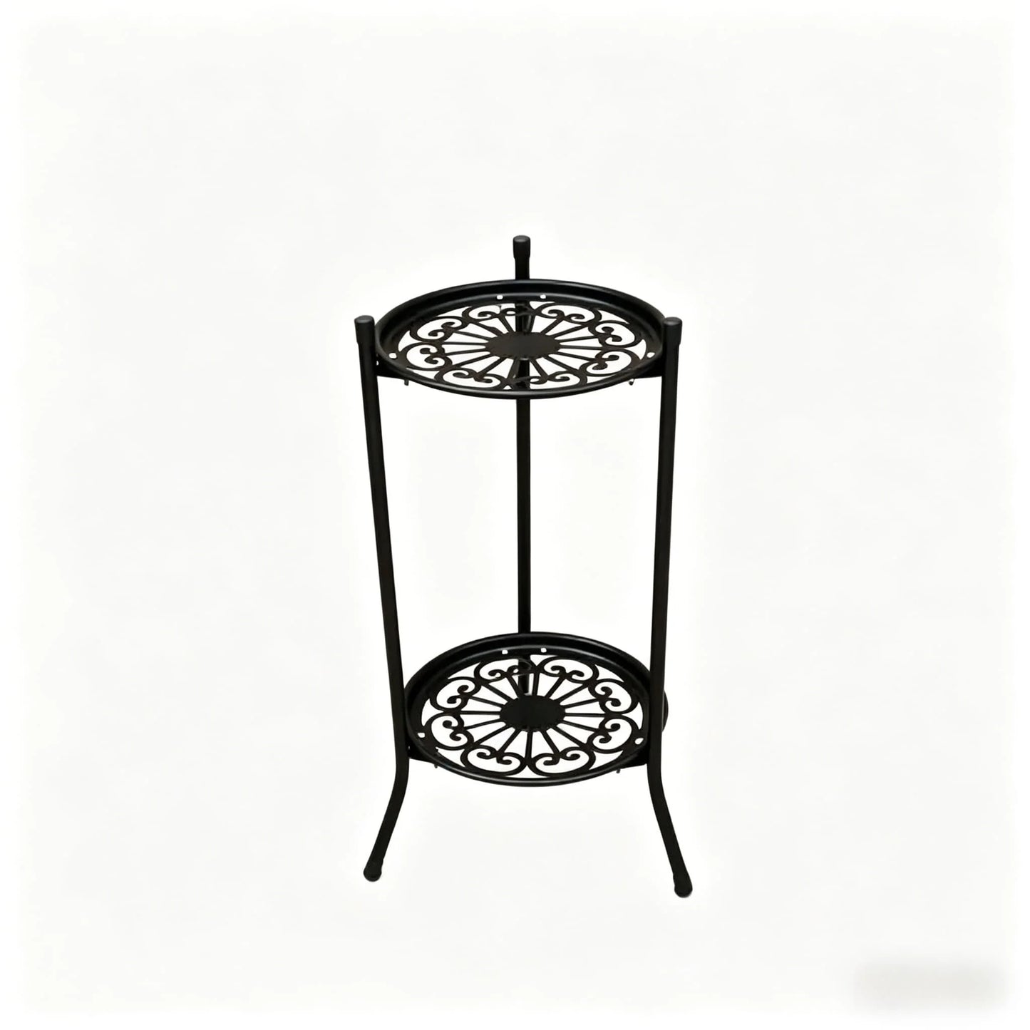 1 Pack, 2-Tiered Tall Plant Stand Metal Plant Shelfsupports Rack for Indoor Outdoor Home Decoration