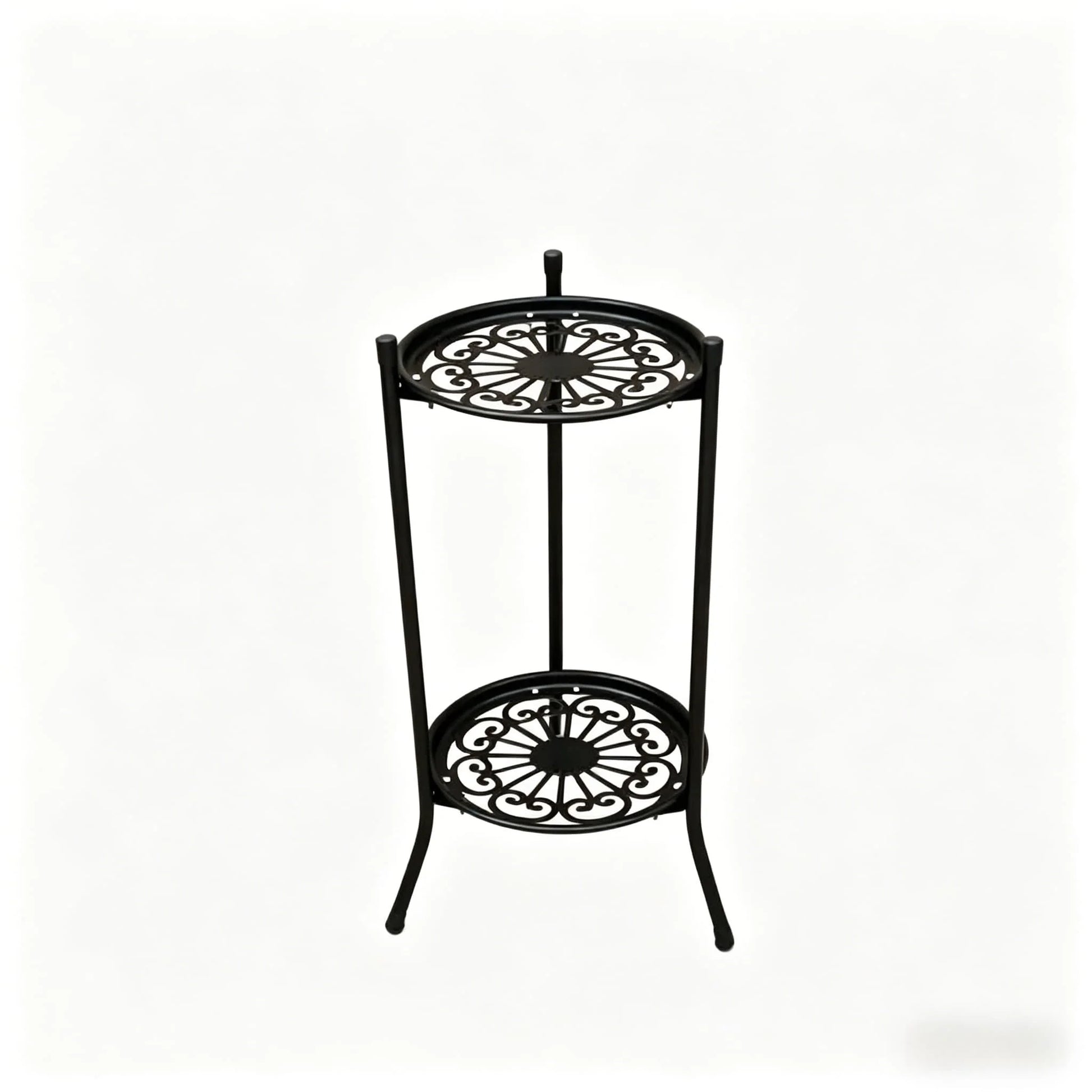 1 Pack, 2-Tiered Tall Plant Stand Metal Plant Shelfsupports Rack for Indoor Outdoor Home Decoration