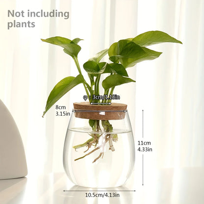 1Pc, Glass Planter Propagation Station Vase Rack Tabletop Hydroponic Plants Cuttings Office Home Decoration